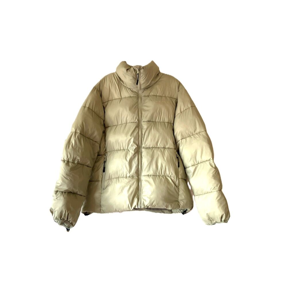 Iets Frans... Golden Sand Puffer Jacket Womens Size Medium Urban Outfitters - Picture 1 of 14